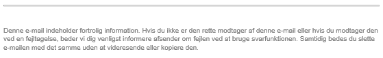 Disclaimer fortrolighed